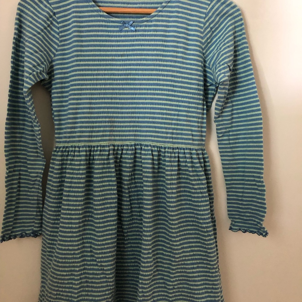 Striped Blue/Green cotton Crewcuts dress